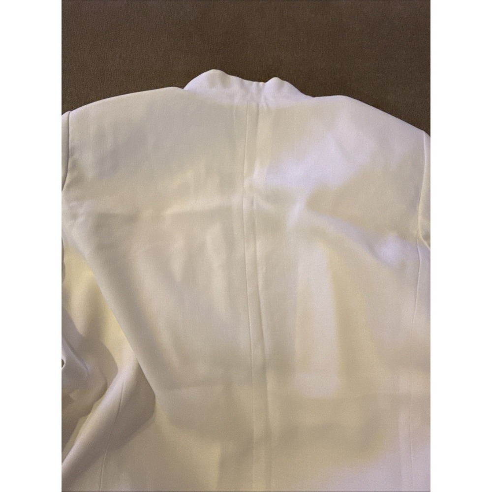 LOFT Outlet Women's Ivory Open Front Blazer Jacket Polyester Lined Large (AH) - Picture 8 of 8